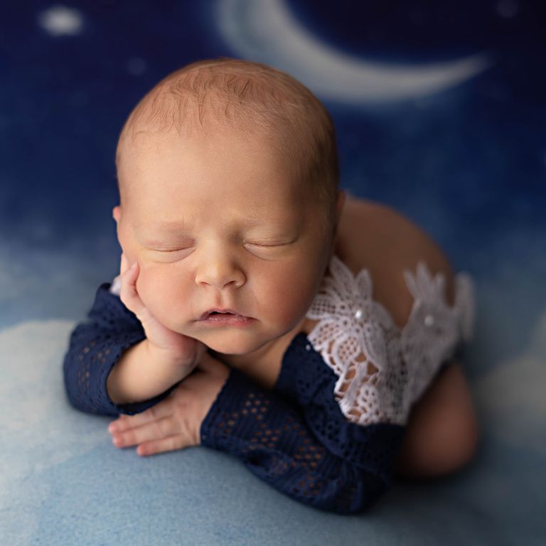 newborn baby posed photography
